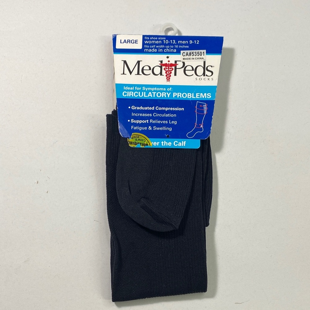 Black Circulatory Support Socks for Men